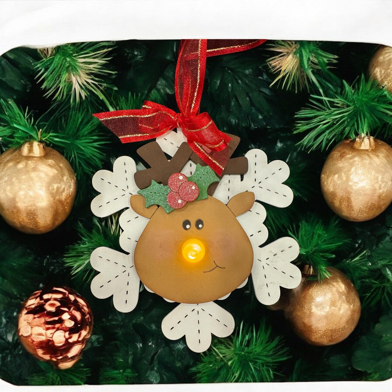 Reindeer tea light ornament - DIY