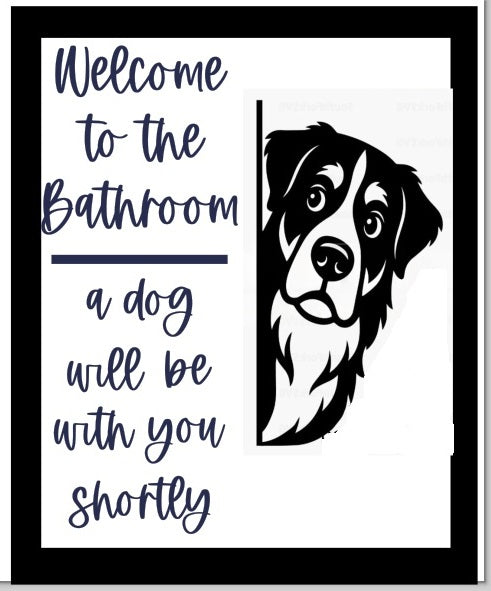 Bathroom dog signs