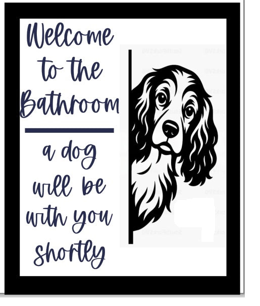 Bathroom dog signs