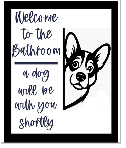 Bathroom dog signs