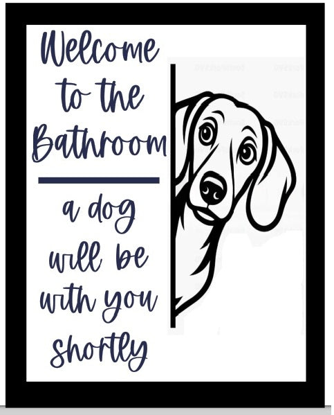 Bathroom dog signs