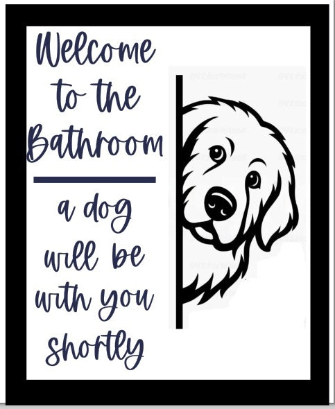 Bathroom dog signs