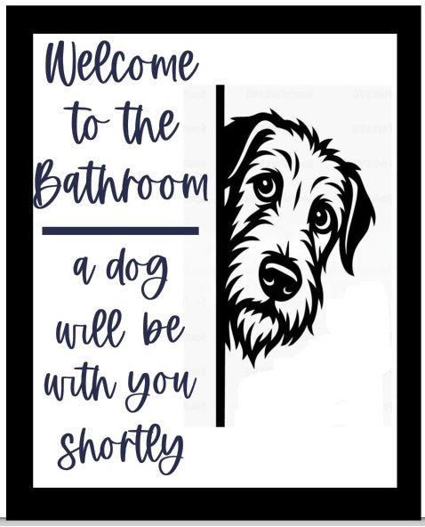 Bathroom dog signs