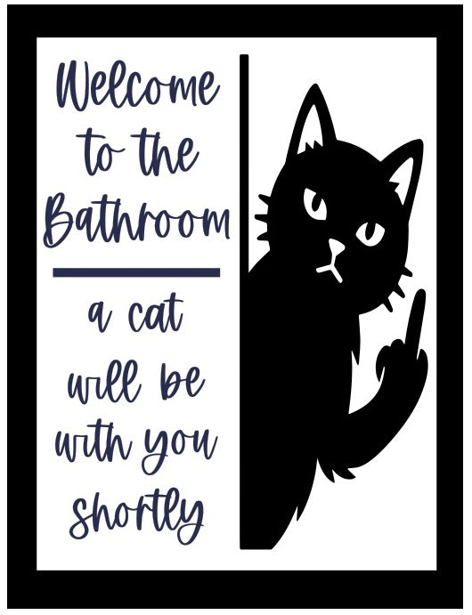 Bathroom dog signs