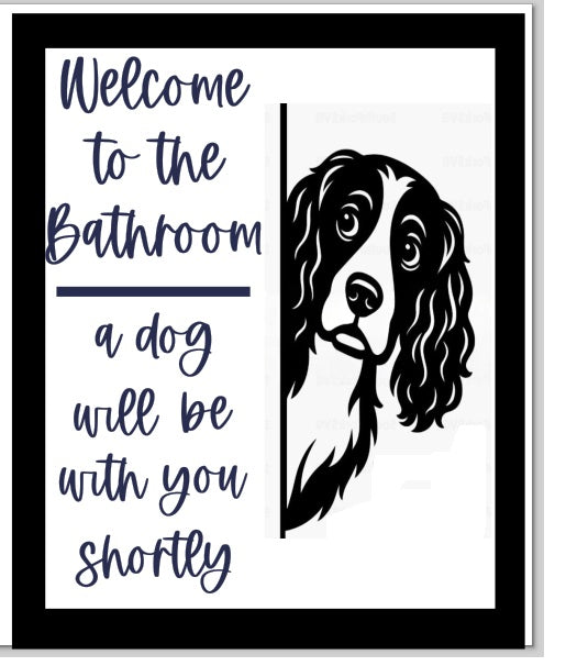Bathroom dog signs