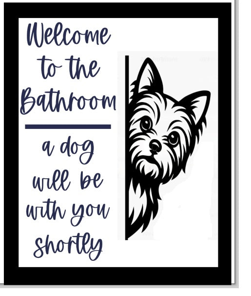 Bathroom dog signs