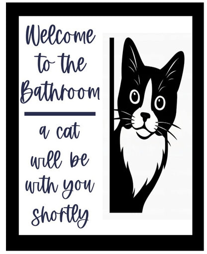 Bathroom dog signs