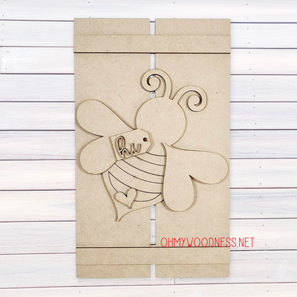 Honey Bee Pallet Shelf Sitter - DIY