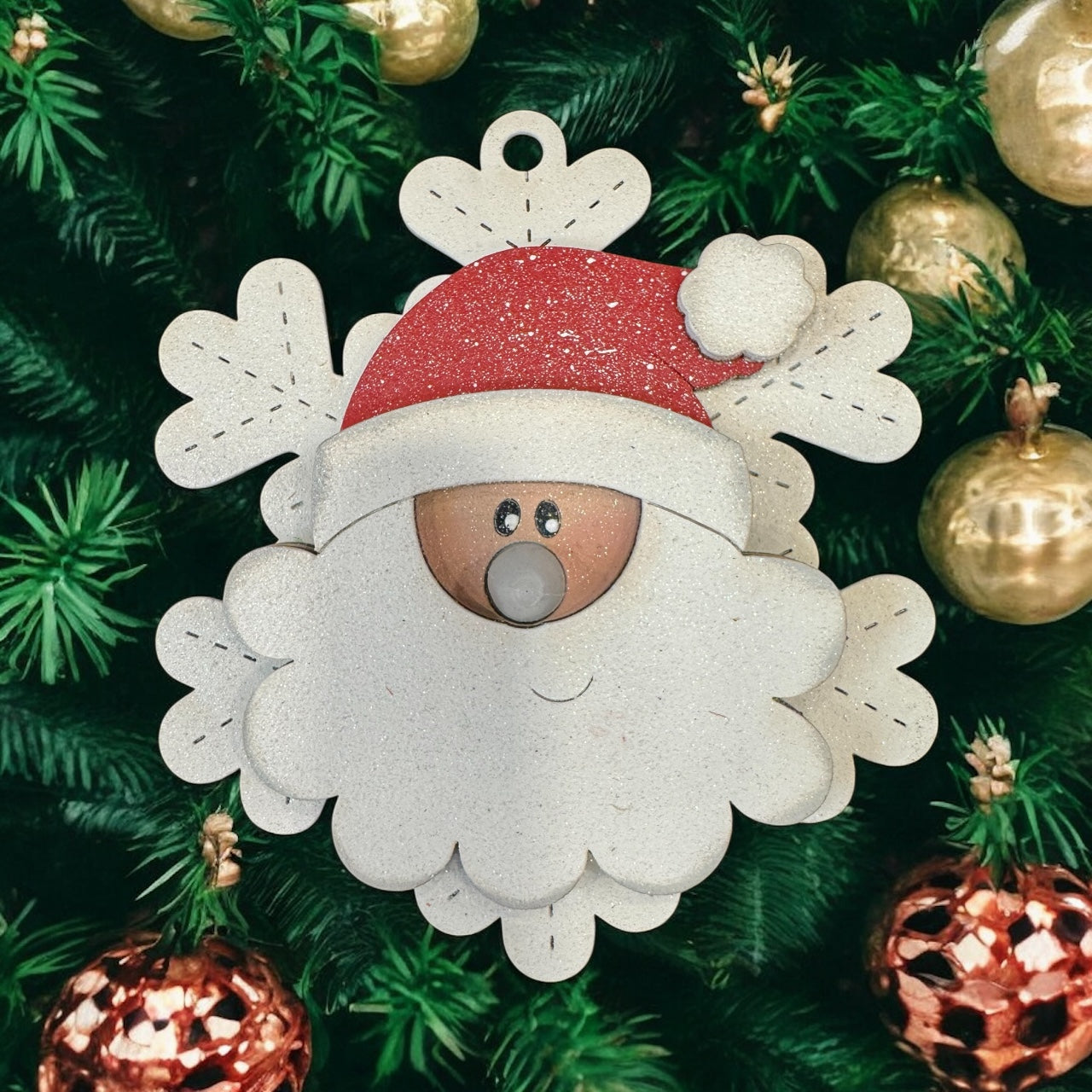 Santa tea light ornament - DIY