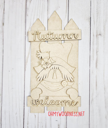 Harvest Scarecrow Fence Shelf Sitter - DIY
