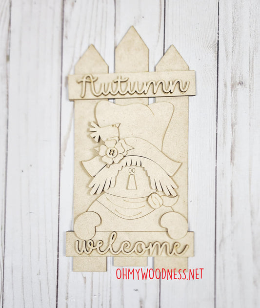 Harvest Scarecrow Fence Shelf Sitter - DIY