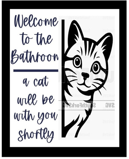 Bathroom dog signs