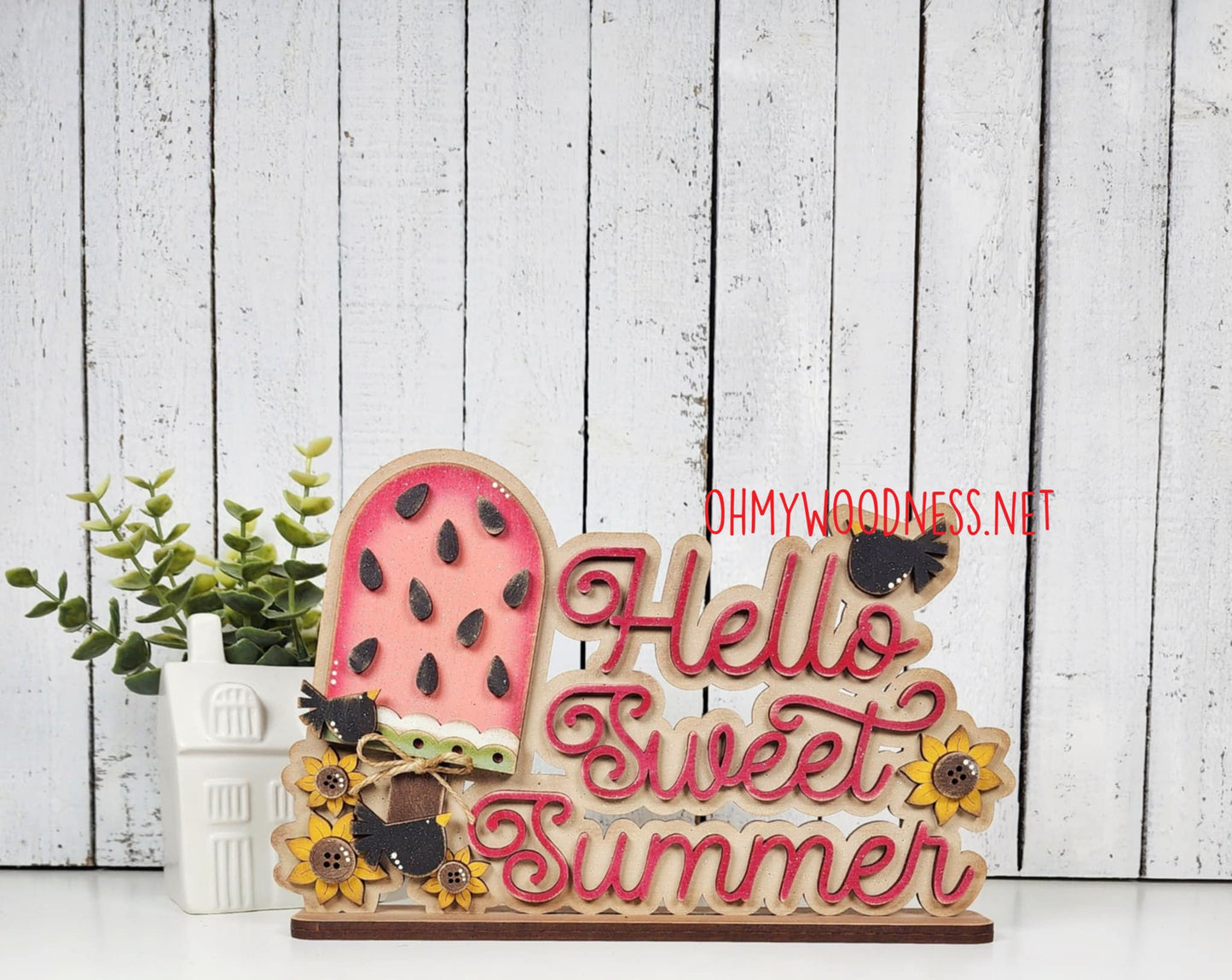 Watermelon Word Art Shelf Sitter - DIY