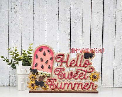 Watermelon Word Art Shelf Sitter - DIY