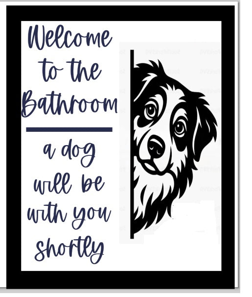 Bathroom dog signs