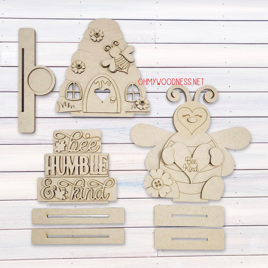 Bee Word Art Shelf Sitter - DIY