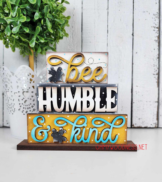Bee Word Art Shelf Sitter - DIY