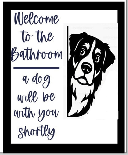 Bathroom dog signs