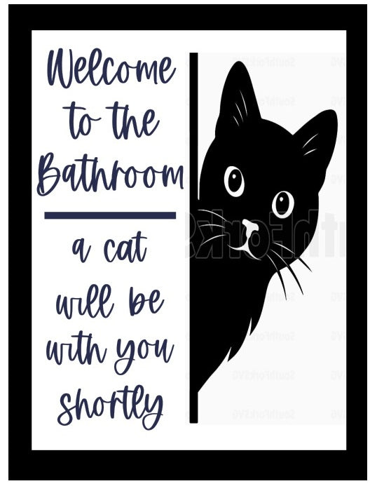 Bathroom dog signs