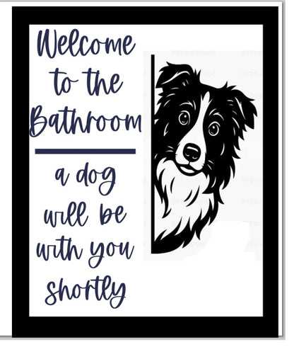 Bathroom dog signs