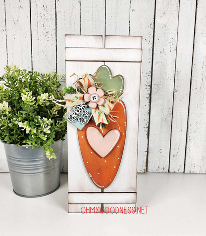 Carrot Pallet Shelf Sitter - DIY