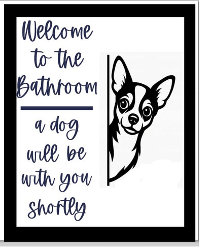 Bathroom dog signs