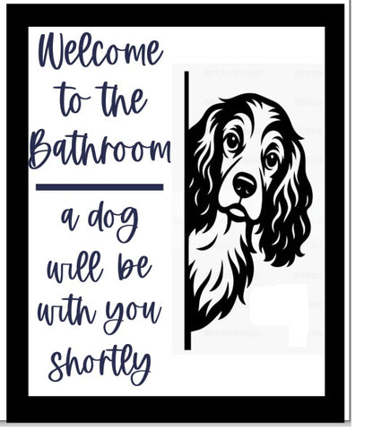 Bathroom dog signs