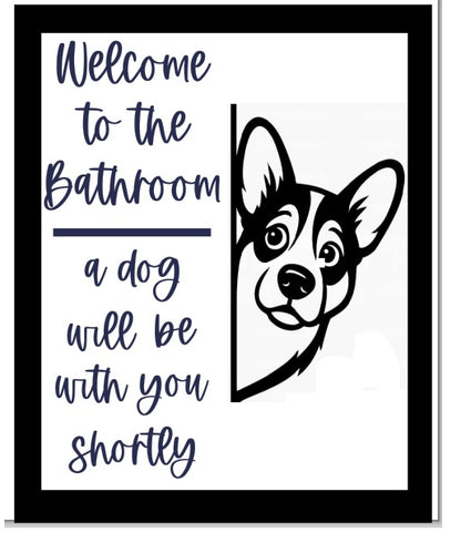 Bathroom dog signs