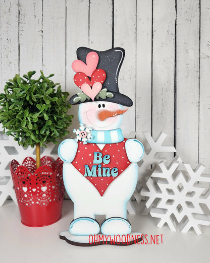Be Mine Snowman Shelf Sitter - DIY