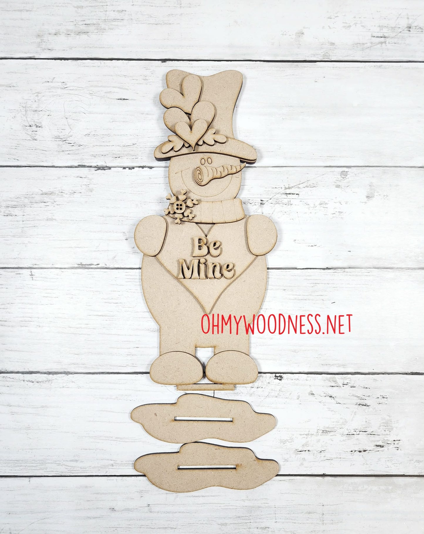 Be Mine Snowman Shelf Sitter - DIY