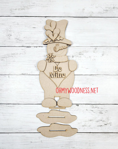 Be Mine Snowman Shelf Sitter - DIY