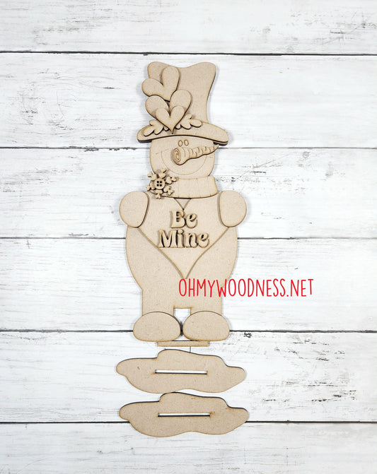 Be Mine Snowman Shelf Sitter - DIY