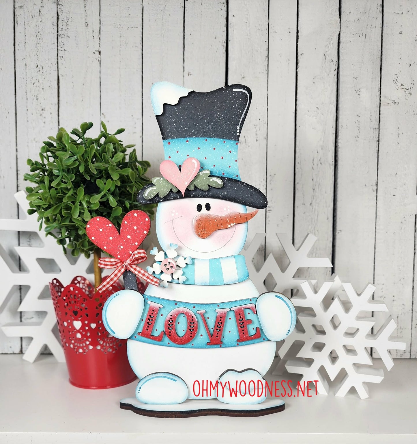 Love Snowman Shelf Sitter - DIY