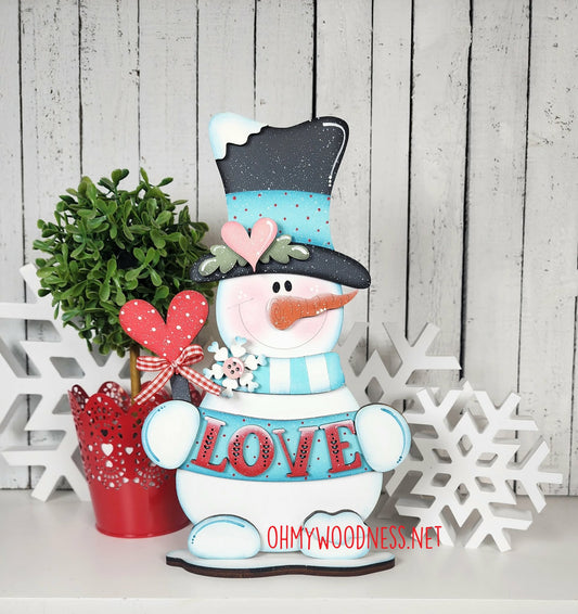 Love Snowman Shelf Sitter - DIY