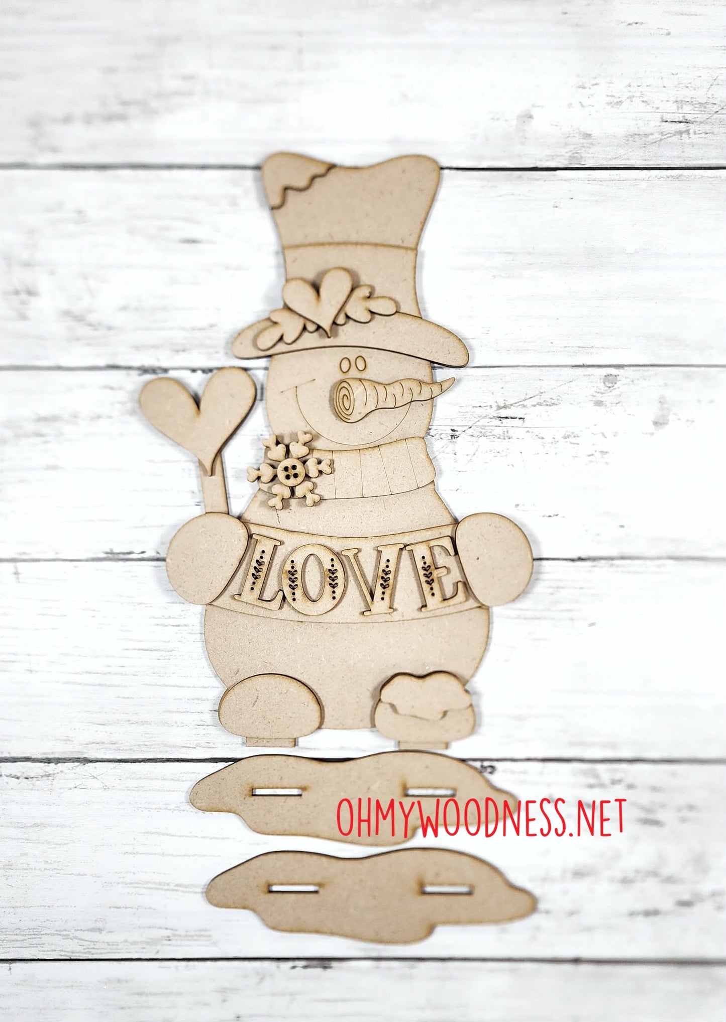 Love Snowman Shelf Sitter - DIY