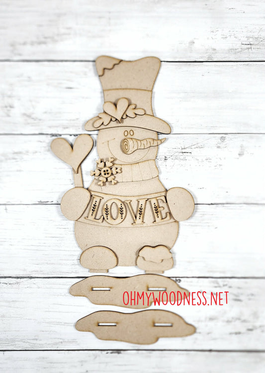 Love Snowman Shelf Sitter - DIY