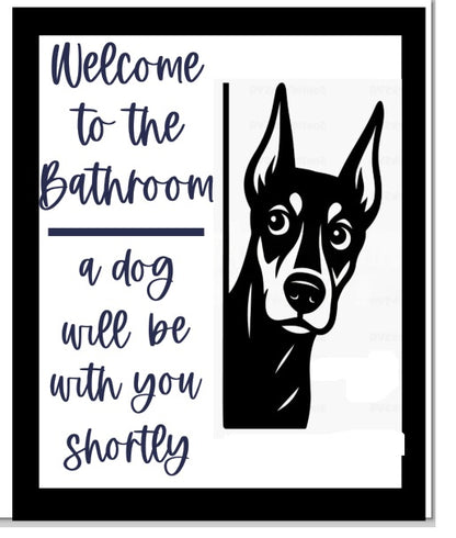 Bathroom dog signs
