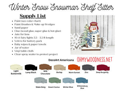 Frosty Snowman Shelf Sitter - DIY