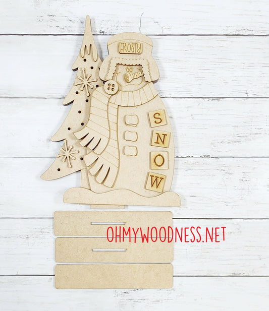 Frosty Snowman Shelf Sitter - DIY