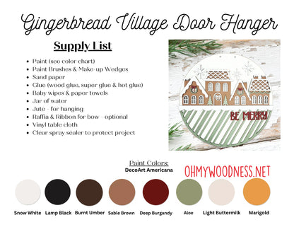 Gingerbread Village Door Hanger - DIY