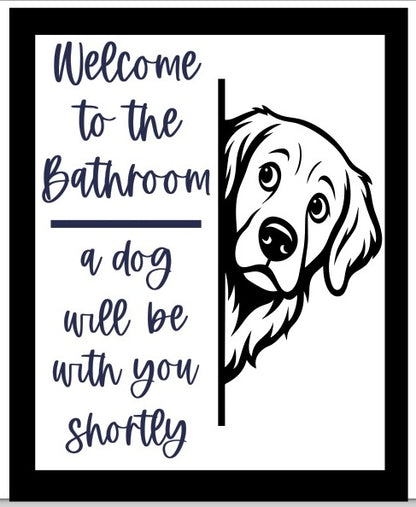 Bathroom dog signs