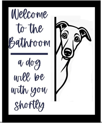 Bathroom dog signs