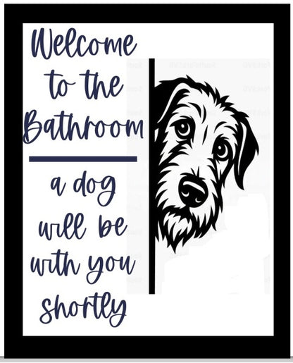 Bathroom dog signs