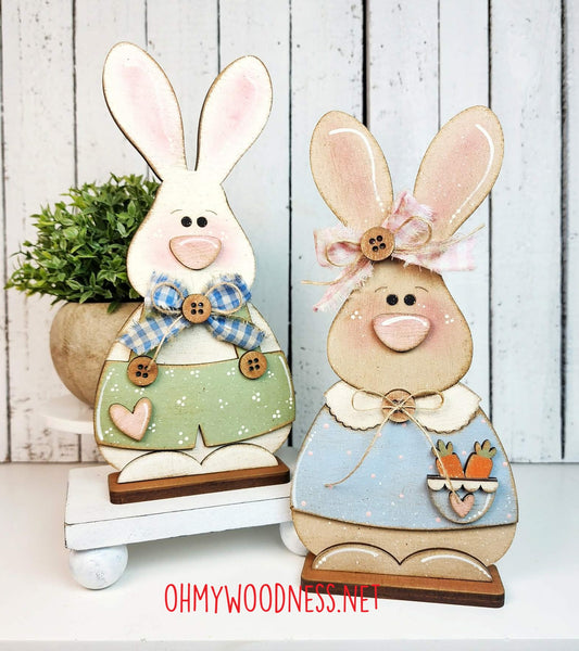 Bunny Couple Shelf Sitter - DIY