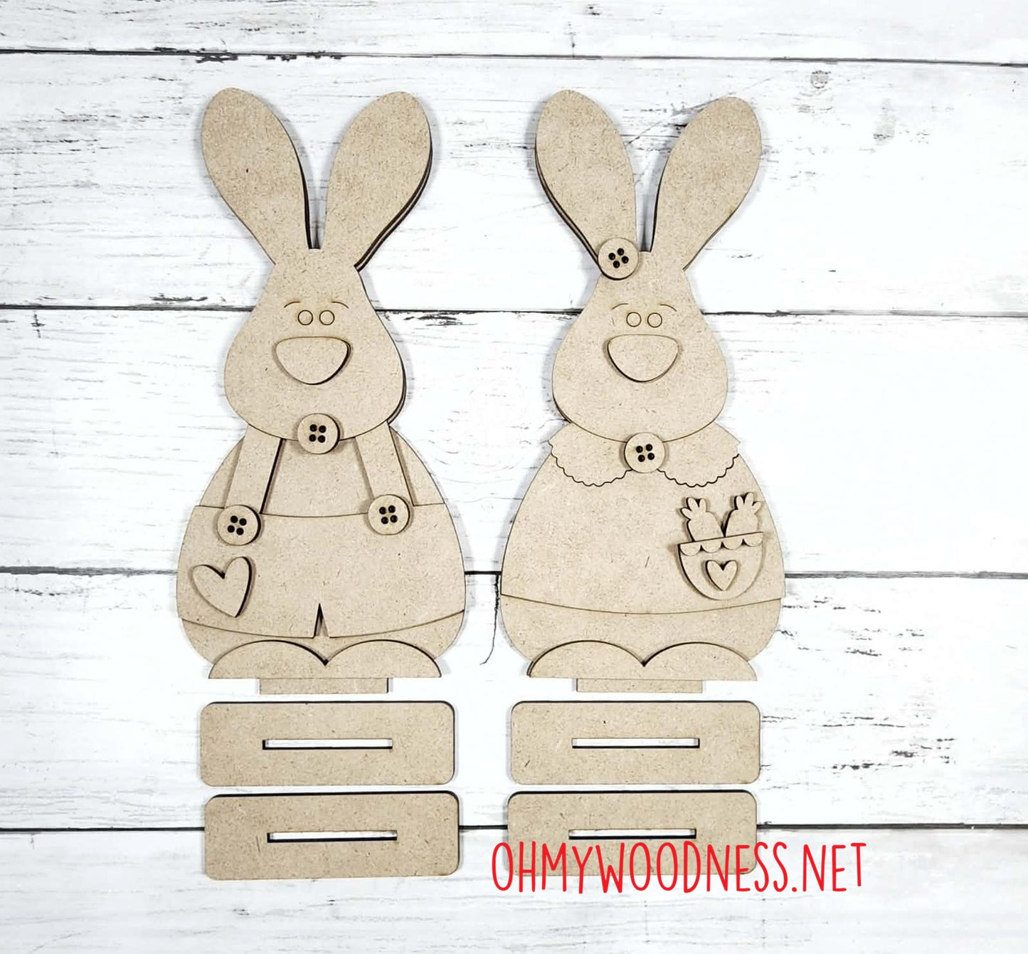 Bunny Couple Shelf Sitter - DIY