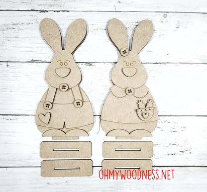 Bunny Couple Shelf Sitter - DIY