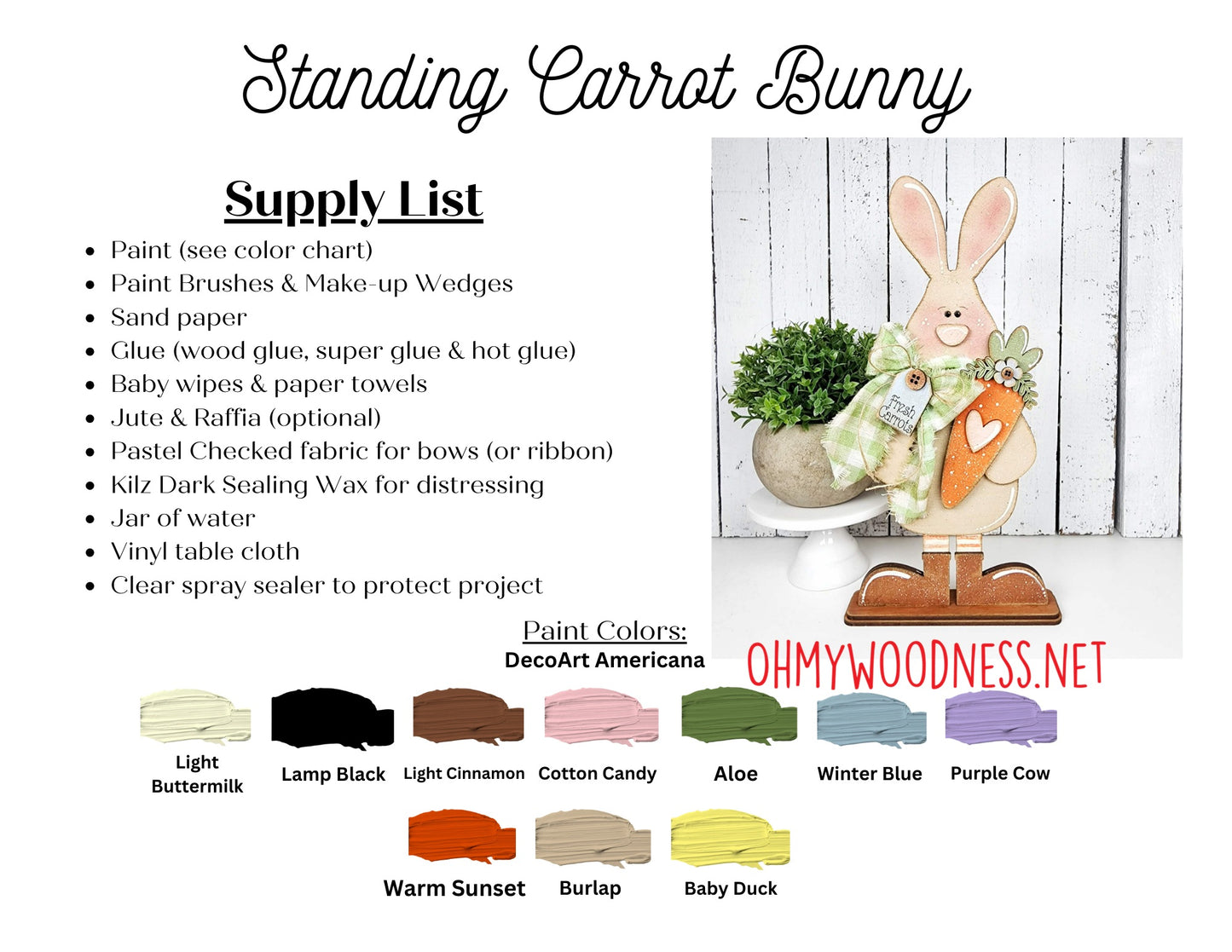 Carrot Bunny Shelf Sitter - DIY