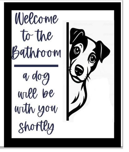 Bathroom dog signs
