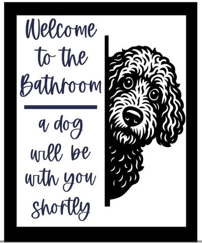 Bathroom dog signs