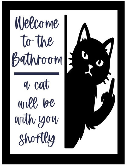 Bathroom dog signs